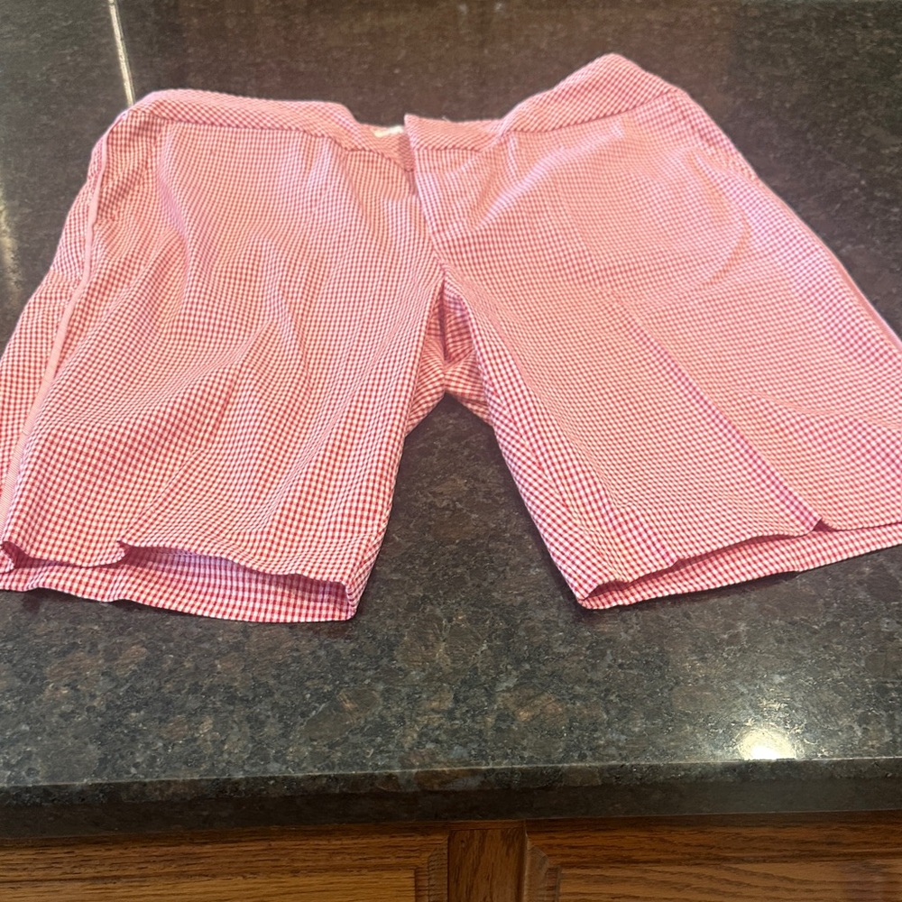 ECI Red and White Gingham Shorts